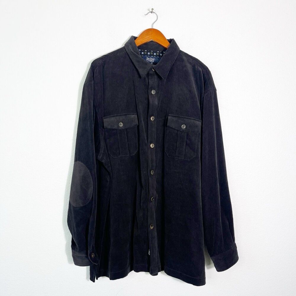 Nat Nast Luxury Originals American Fit Mens XXL Corduroy Shirt Jacket Brown NEW - Picture 1 of 7